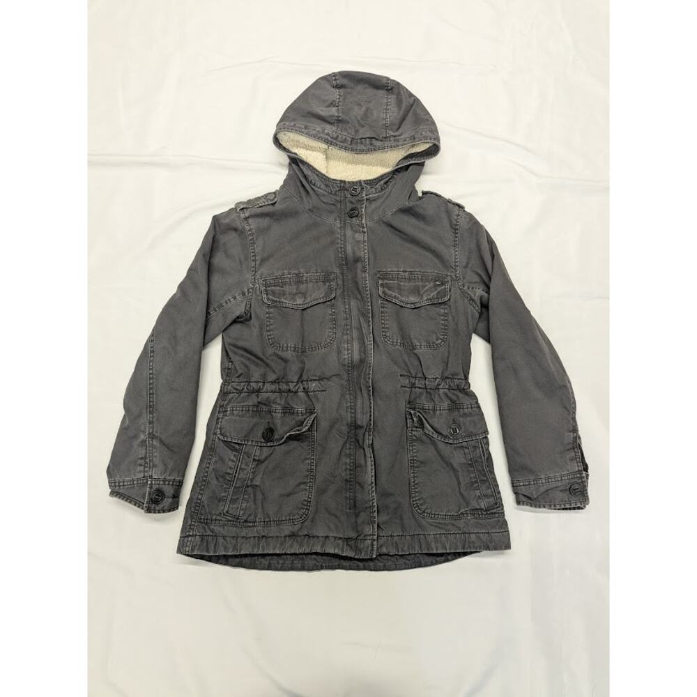 American Eagle Outfitters Coat Womens Large Gray Lined Utility Jacket